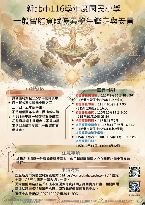 資優鑑定海報